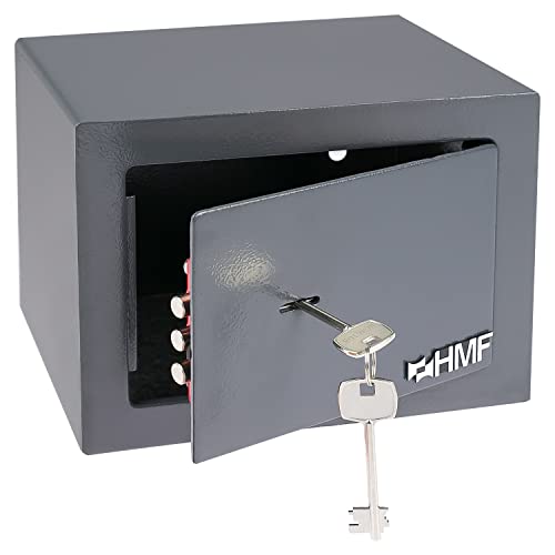 HMF 49216-11 Fuerte, Cerradura de Doble Paletón, Caja de Seguridad, 23 x 17 x 17 cm, antracita