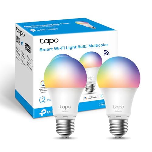 TP-Link Tapo L530E , Bombilla LED inteligente Wi-Fi, multicolor, regulable, E27, 8.3 W 806 lm,...
