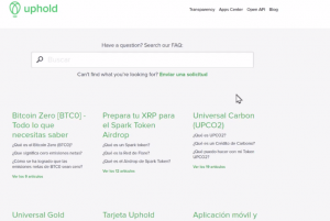 contactar con Uphold