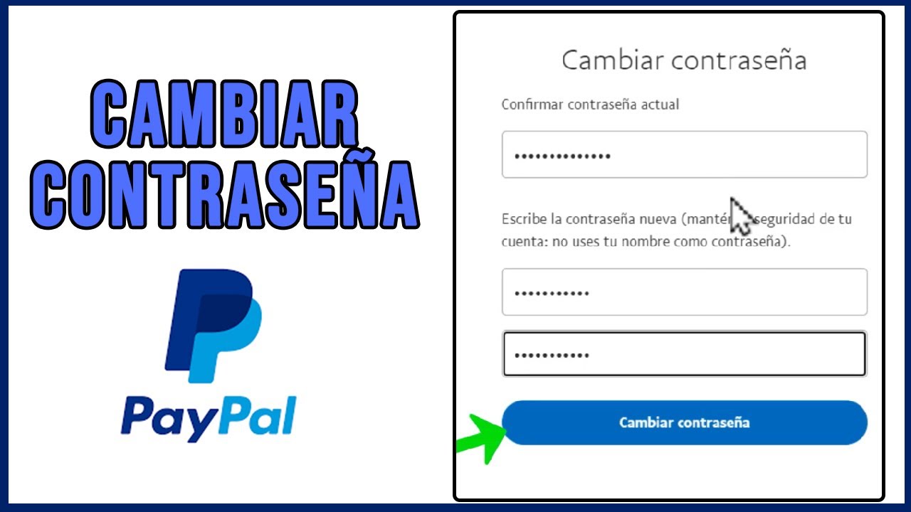 cambiar paypal contraseña