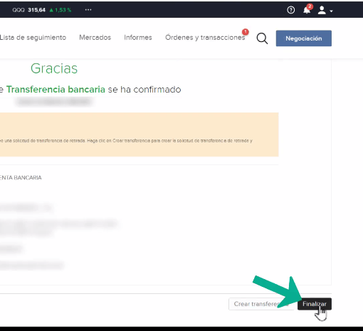 pasos para retirar dinero en Interactive Brokers