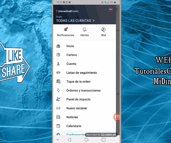 funciones de app de interactive brokers en móvil