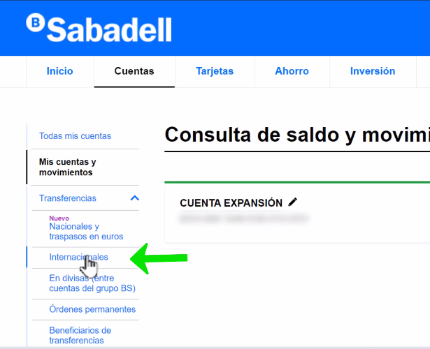 cóm ohacer transferencias internacionales en Banco Sabadell