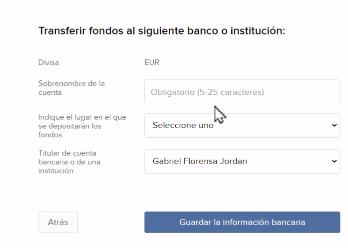 pasos para retirar dinero en Interactive Brokers