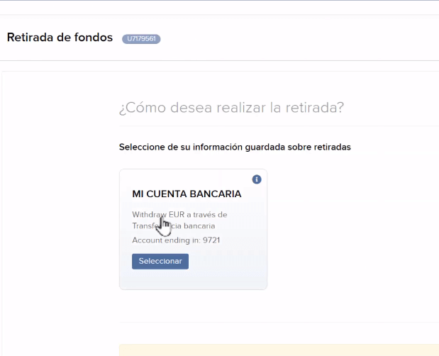pasos para retirar dinero en Interactive Brokers