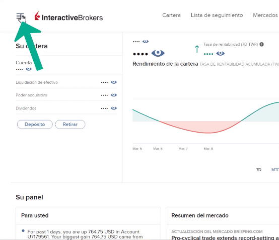 Pasos para depositar dinero en Interactive Brokers