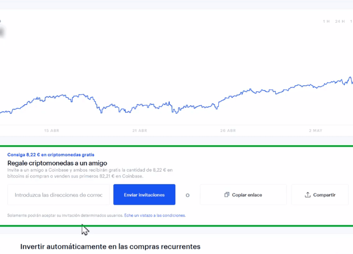 cómo se usa el programa de referidos en Coinbase