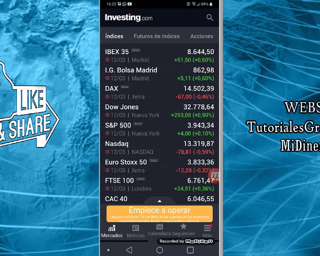 cómo usar investing en el móvil