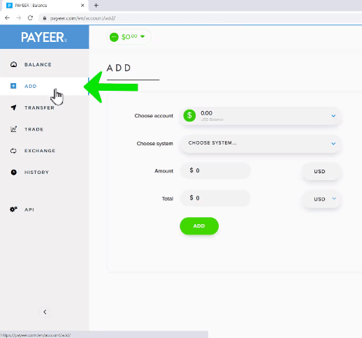 cómo hacer depósitos y retiros en Payeer