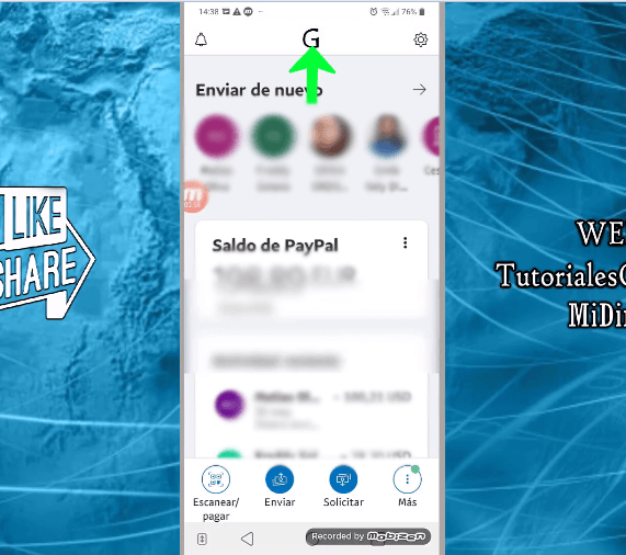 cómo crear tu logo identificación en app de Paypal móvil