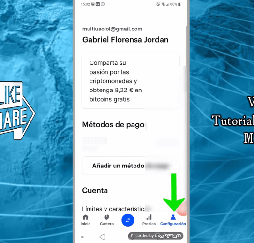 cómo configurar app de Coinbase en el móvil