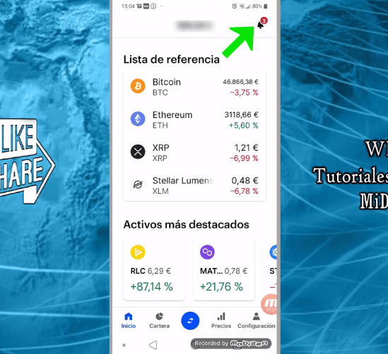 guía para usar app de Coinbase en móvil