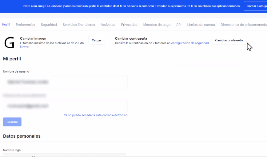 pasos para configurar la protección de tu cuenta de Coinbase