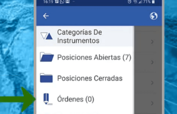 Plus 500 en móvil cómo ver órdenes pendientes