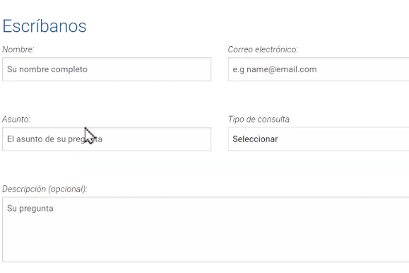 formulario para contactar a Plus 500