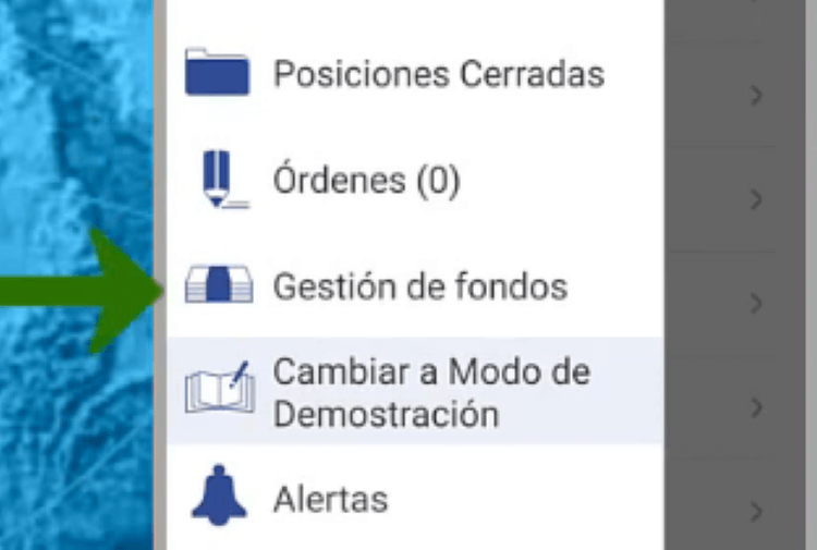 cómo gestionar fondos en Plus 500 desde el móvil