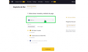 Seleccionar la moneda