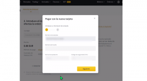 Pagar con la nueva tarjeta