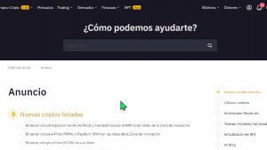 Anuncios de Binance