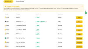 ganar interés en binance