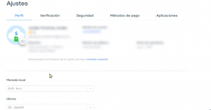 opciones de configuración