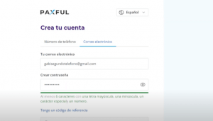 Crear cuenta en Paxful