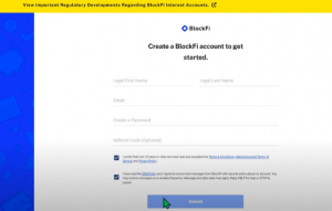 registrarse en Blockfi