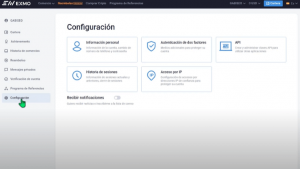 Verificación de la cuenta