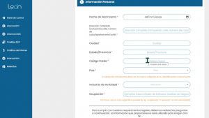 Información personal LEDN
