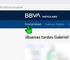 TRANSFERENCIA en el BBVA por internet 1