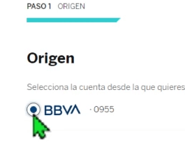 TRANSFERENCIA en el BBVA por internet 4