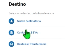 TRANSFERENCIA en el BBVA por internet 6