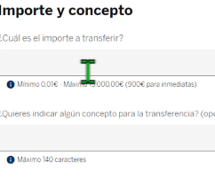 TRANSFERENCIA en el BBVA por internet 9