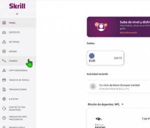 CONVERTIR de DIVISA en SKRILL