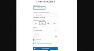 cuenta en FXCM