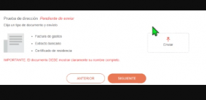 Prueba de dirección