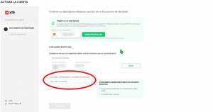 seleccion de documento de identidad