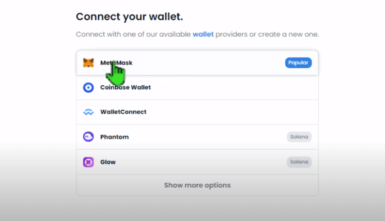 Diversos wallet vincular con OpenSea