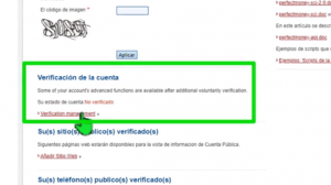 Verificación de la cuenta