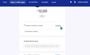 Pagar artículo o servicio