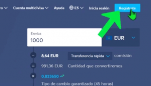 crear cuenta de Wise 