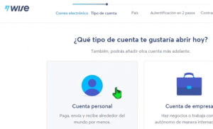 tipo de cuenta a crear