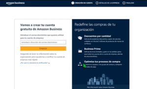 cuenta gratuita en Amazon Business
