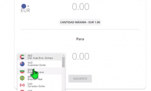 elegir qué divisa cambiar