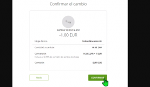 comisión de moneda a convertir