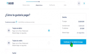 seleccionar método de pago