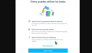 sección Abrir un bote