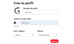 apertura de la cuenta